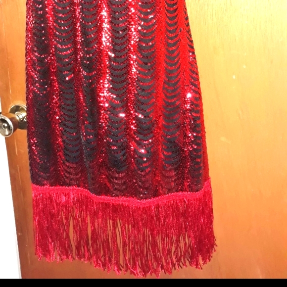 1920's red ♥️ vintage sequins inspired dress - Picture 2 of 6